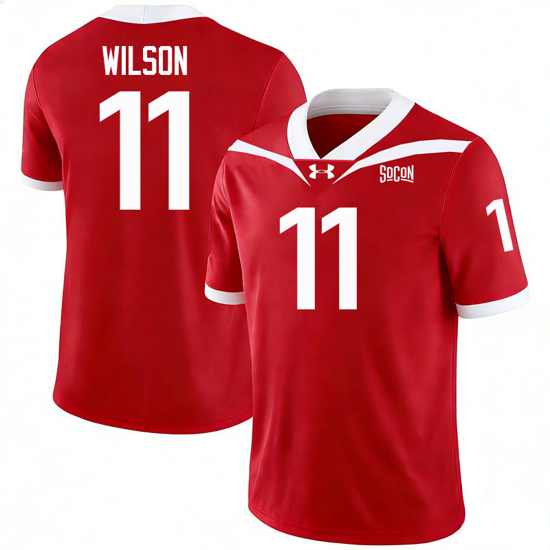 Virginia Military Institute Keydets #11 Chandler Wilson College Football Jerseys,Uniforms-Red
